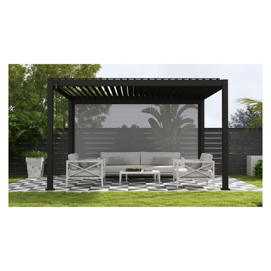 mirador-10-x-13-adjustable-aluminum-louvered-pergola-with-privacy-screen---charcoal