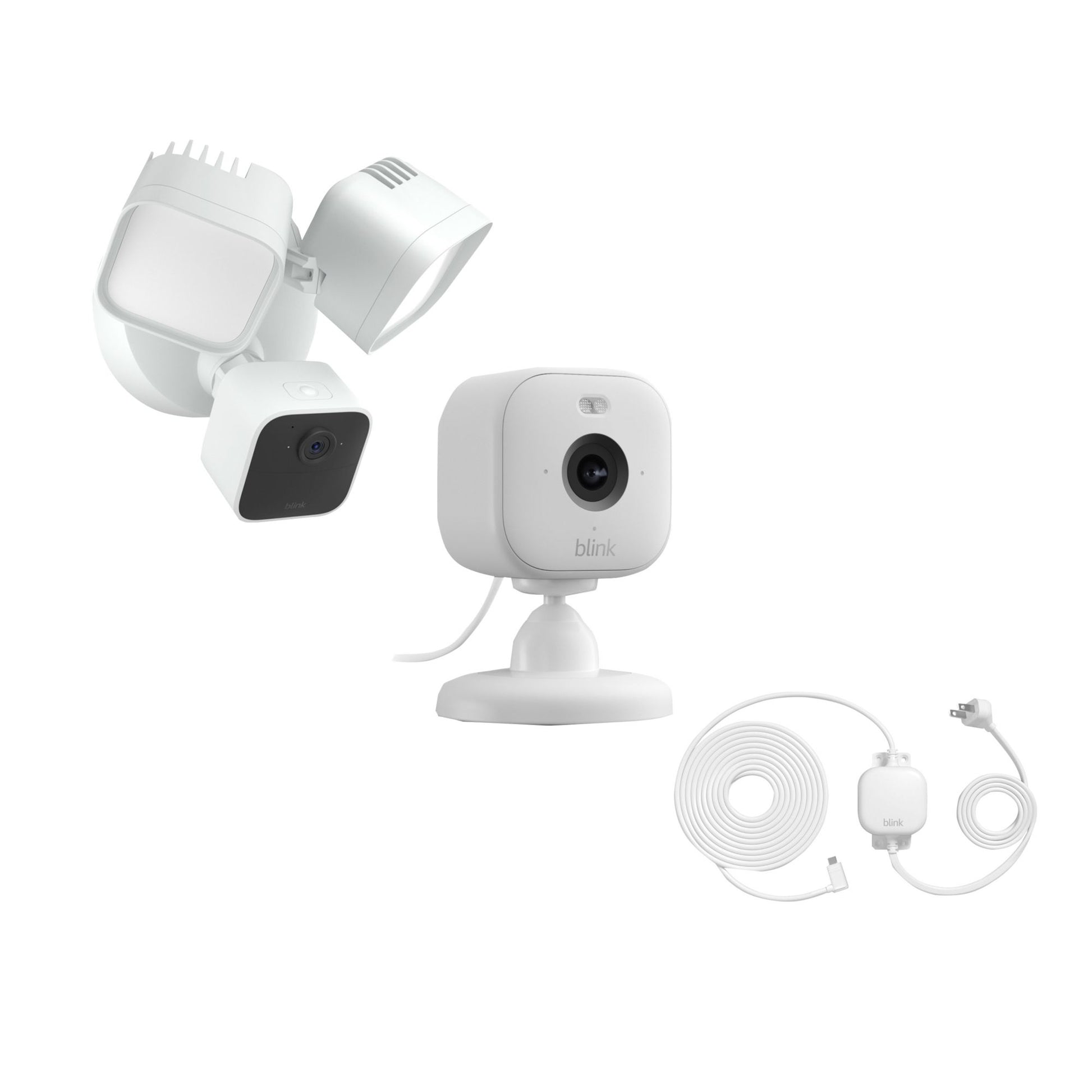 blink-wired-floodlight-camera-with-mini-2-camera-weather-resistant-13-power-adapter-and-yard-sign