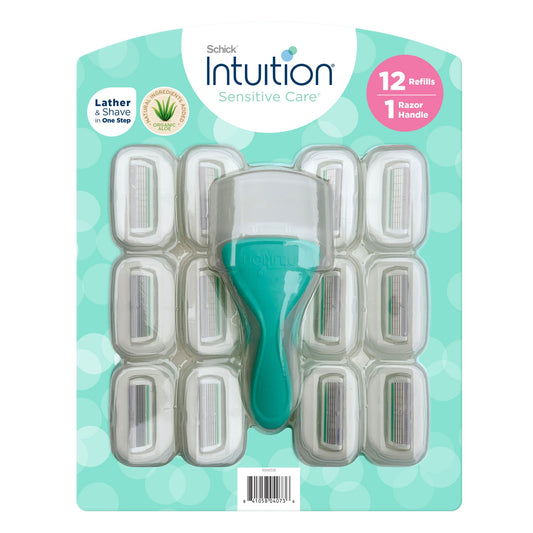 schick-intuition-sensitive-care-womens-razor-with-natural-aloe-1-razor-handle-12-refill-blades