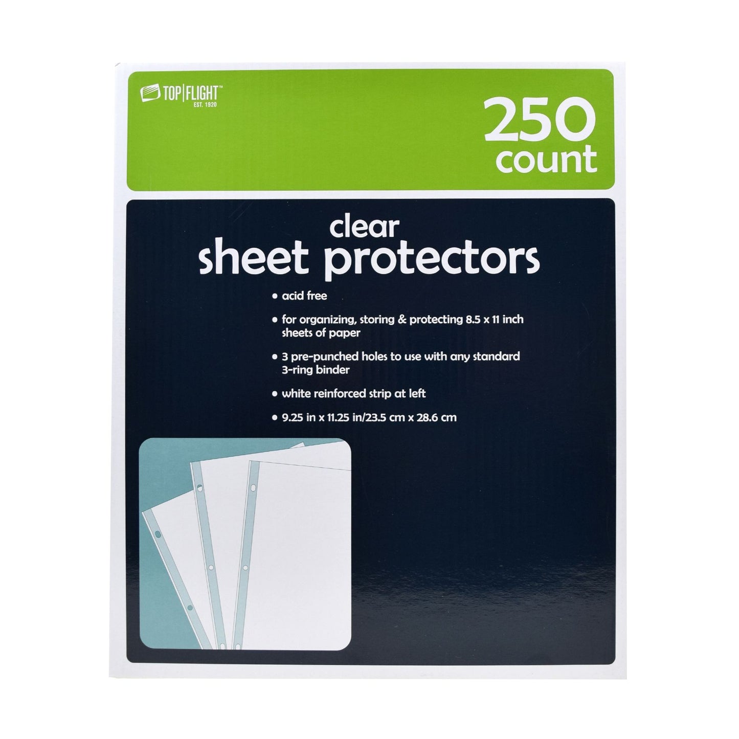 top-flight-clear-sheet-protectors-250-ct