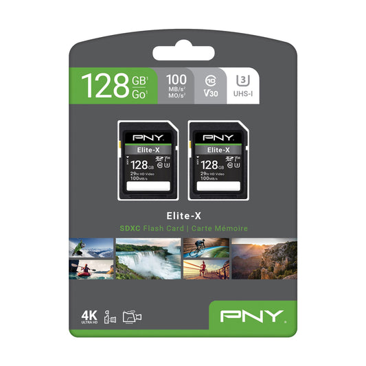 pny-128gb-elite-x-class-10-u3-v30-sdxc-flash-memory-card-2-pk