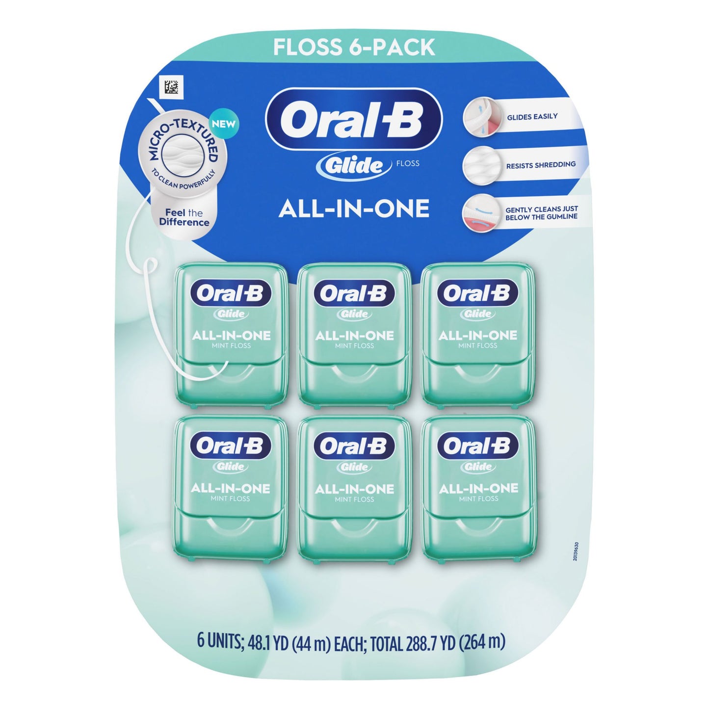 oral-b-glide-dental-floss-all-in-one-brilliance-blast-whitens-between-teeth-removes-plaque-6-pk
