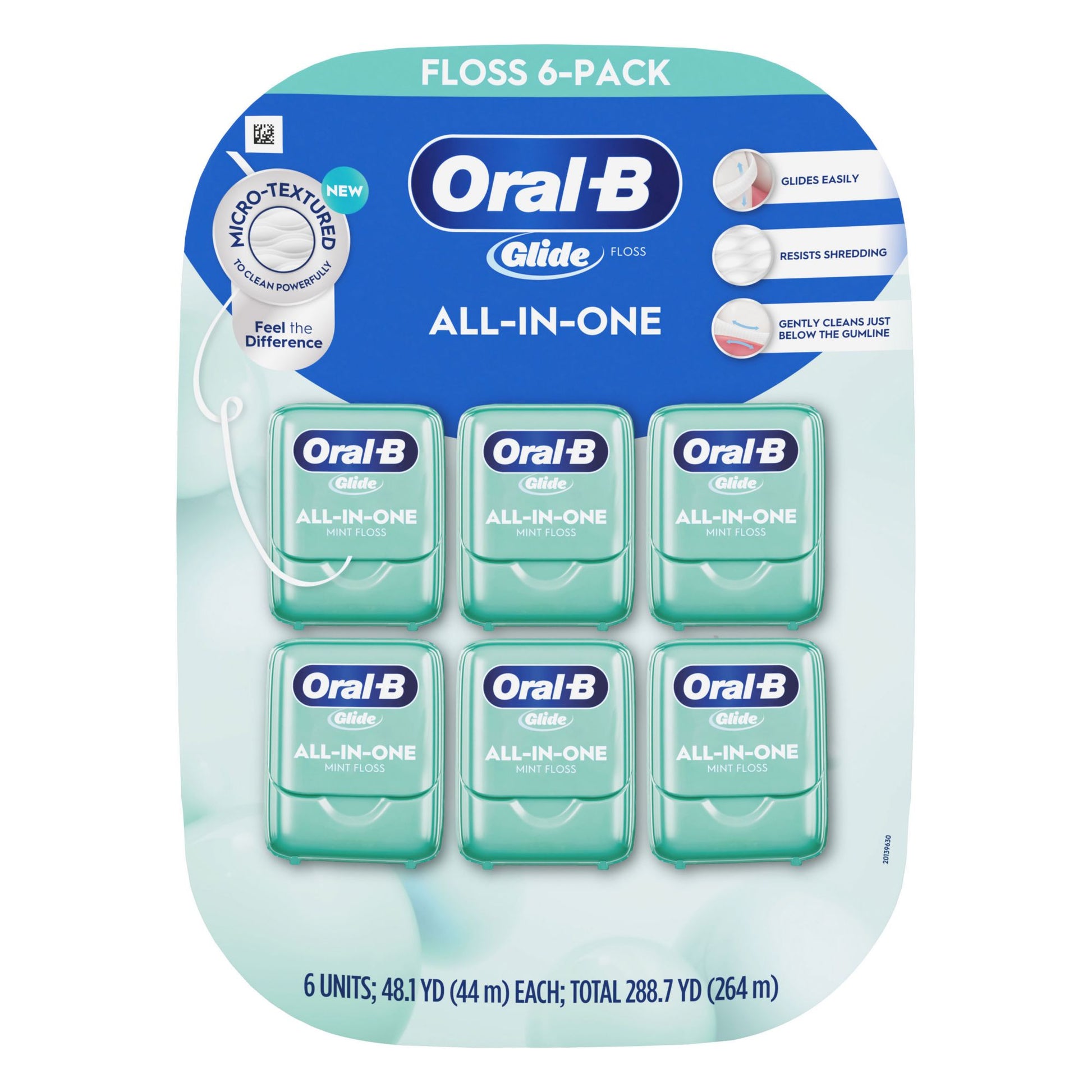 oral-b-glide-dental-floss-all-in-one-brilliance-blast-whitens-between-teeth-removes-plaque-6-pk