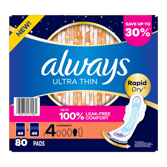 always-ultra-thin-overnight-feminine-pads-with-wings-for-women-size-4-overnight-unscented-80-ct