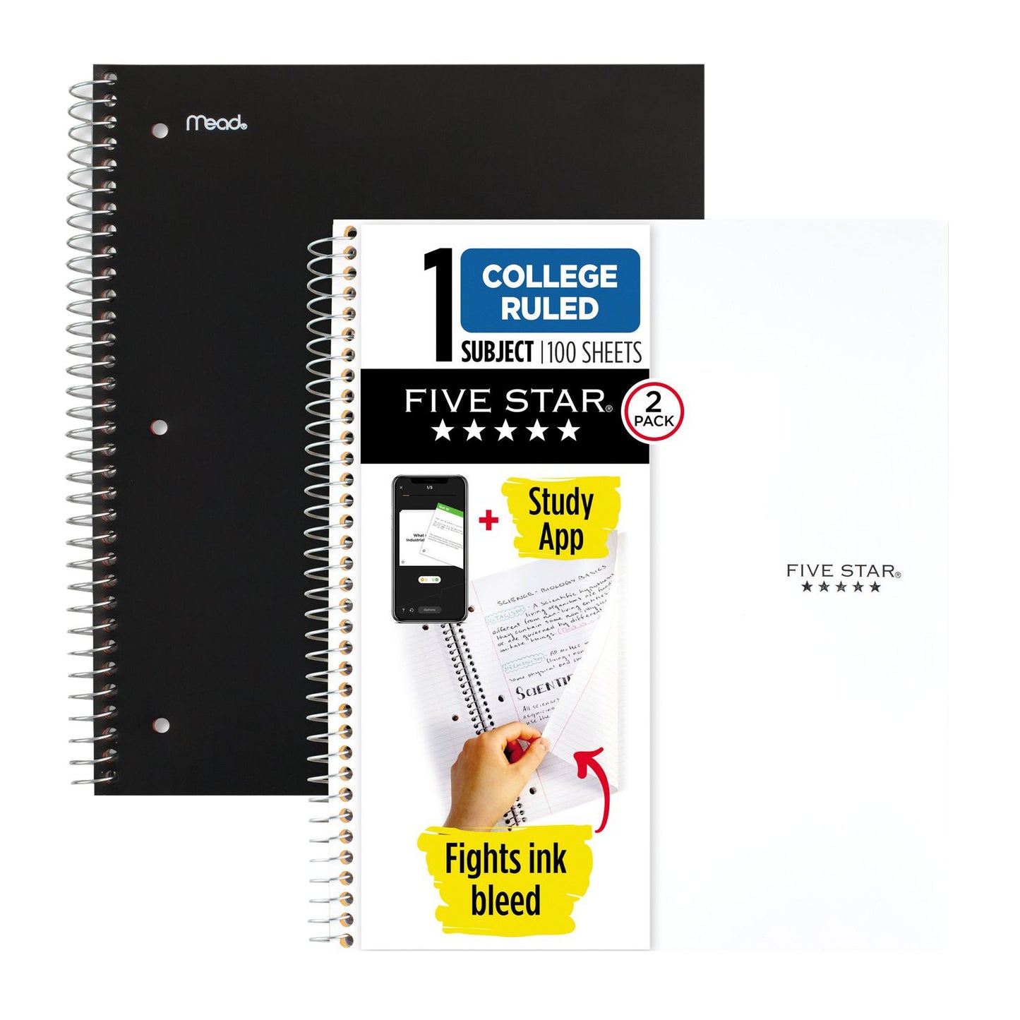 five-star-spiral-notebook-plus-study-app-5-subject-college-ruled-8-12-x-11---2-pk