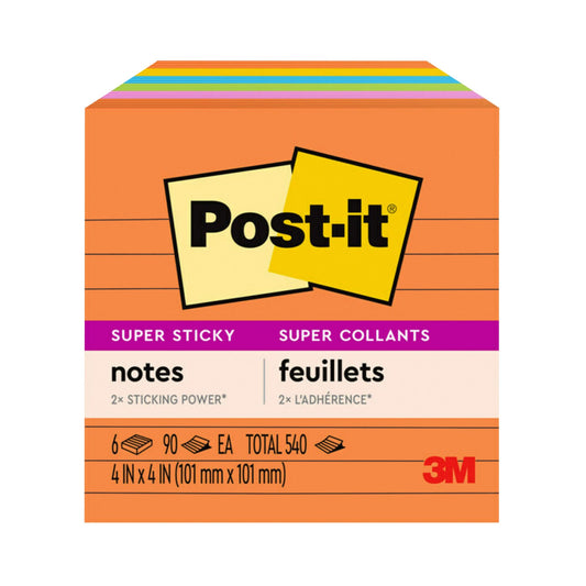 post-it-4-x-4-ruled-super-sticky-notes-6-pk90-ct---jewel-pop