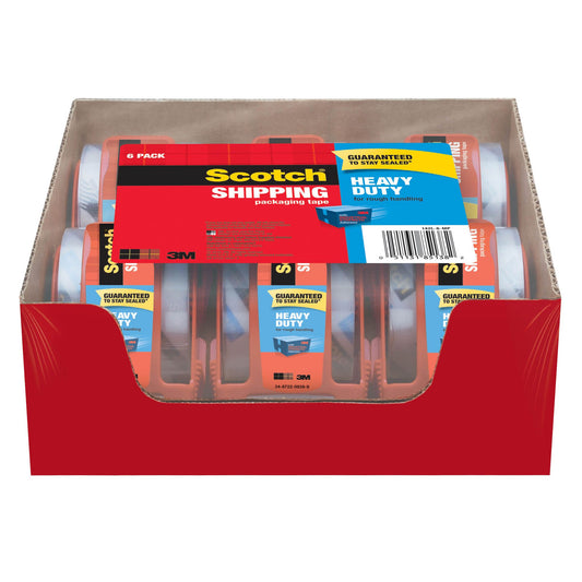 scotch-heavy-duty-shipping-packaging-tape-with-dispenser-2-x-1000-6-pk---clear