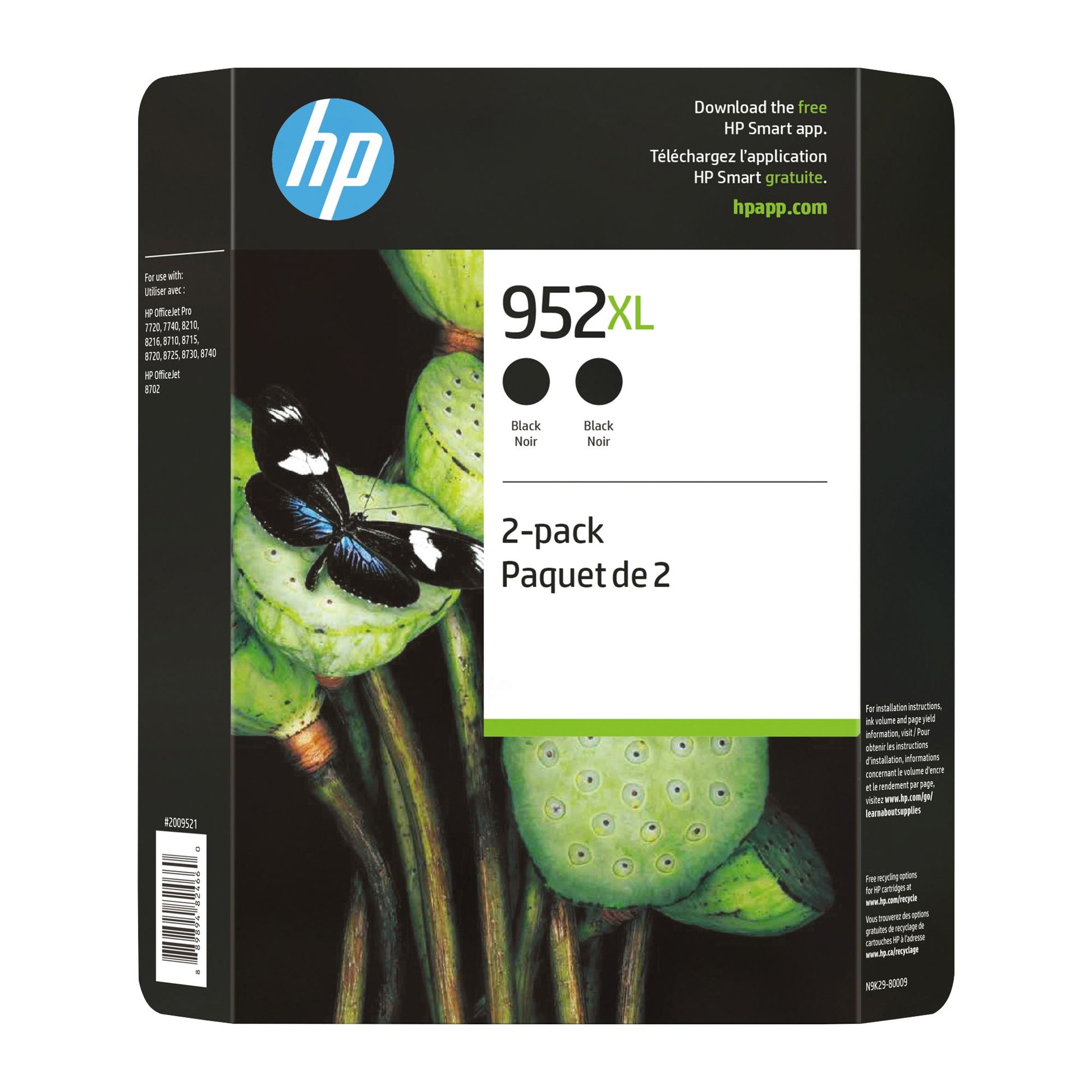 hp-952xl-2-pk-high-yield-ink-cartridge---black---instant-ink-eligible