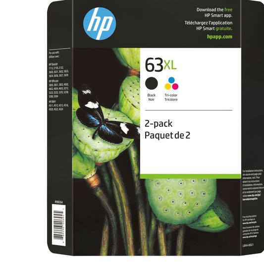 hp-63xl-2-pk-high-yield-ink-cartridges---blacktri-color---instant-ink-eligible